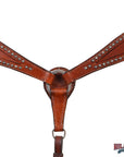 HILASON Western Horse Breast Collar Genuine American Leather Brown