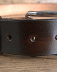 28 In Hilason Full Grain Western Leather Mens Womens Belt Dark Brown