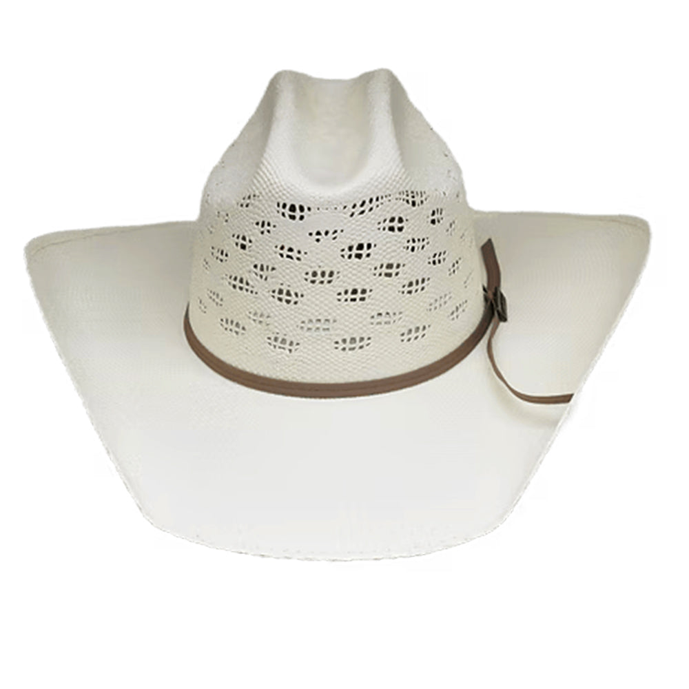 Lonestar Bruce Vented Bangora Straw Cowboy Hat Cattleman Crease, 4 1/4&quot; Brim
