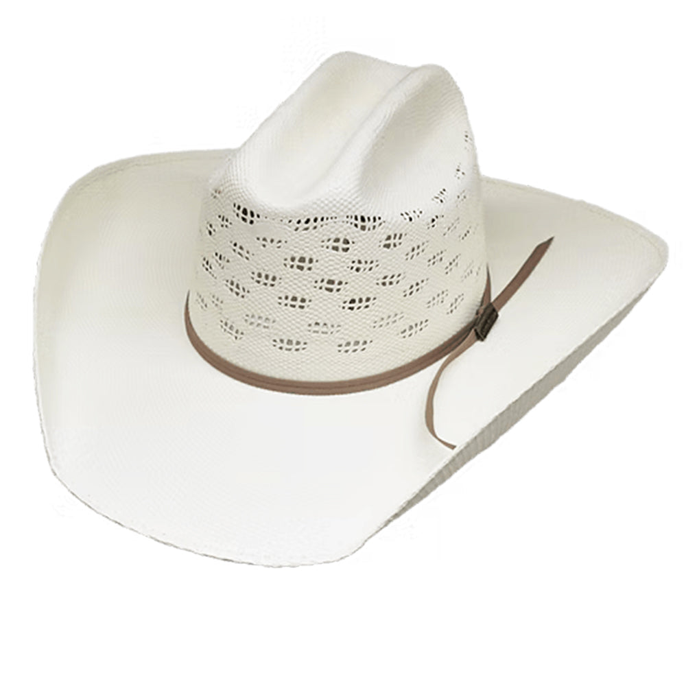 Lonestar Bruce Vented Bangora Straw Cowboy Hat Cattleman Crease, 4 1/4&quot; Brim