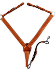 HILASON Western Genuine American Leather Horse Headstall & Breast Collar Set Tan