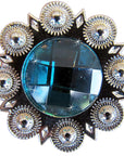 Western Screw Back Concho Turquoise Berry Bling Headstall Tack Cowgirl