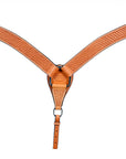 HILASON Western Horse Headstall Breast Collar Set Tack Genuine American Leather Basket Weave Tan