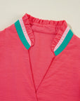 Becky V Neck Short Sleeve Blouse