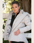 Grey Duck Down Riding Jacket