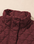 Quilted Zip-Up Snap Button Pocketed Vest