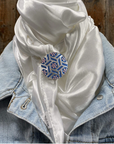 35X35" Solid White Wild Rag / Scarf WRS3 - Western Concho Wild Rag Slides - Assorted