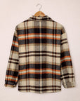 Plaid Pocketed Button Front Shacket