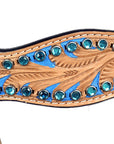 Western Horse Headstall Tack Bridle American Leather Hand Paint Hilason