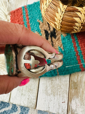Navajo Sterling Silver & Turquoise Cuff Bracelet