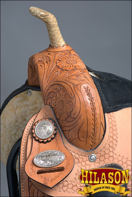 HILASON Western Horse Saddle American Leather Flex Trail Barrel Racing | for Horses
