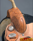 HILASON Western Horse Saddle American Leather Flex Trail Barrel Racing | for Horses