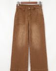 Courtney Cropped High Rise Wide Leg Jeans