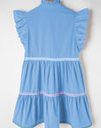 Amelie Flutter Sleeve V Neck Tiered Dress