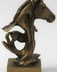Two 2 Horses Family Figure Figurine Sculpture Gift Model Statue Ornament Decor
