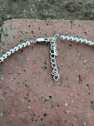 Stylish Sterling Silver Coral & Christmas Pearl Bow Tie Necklace