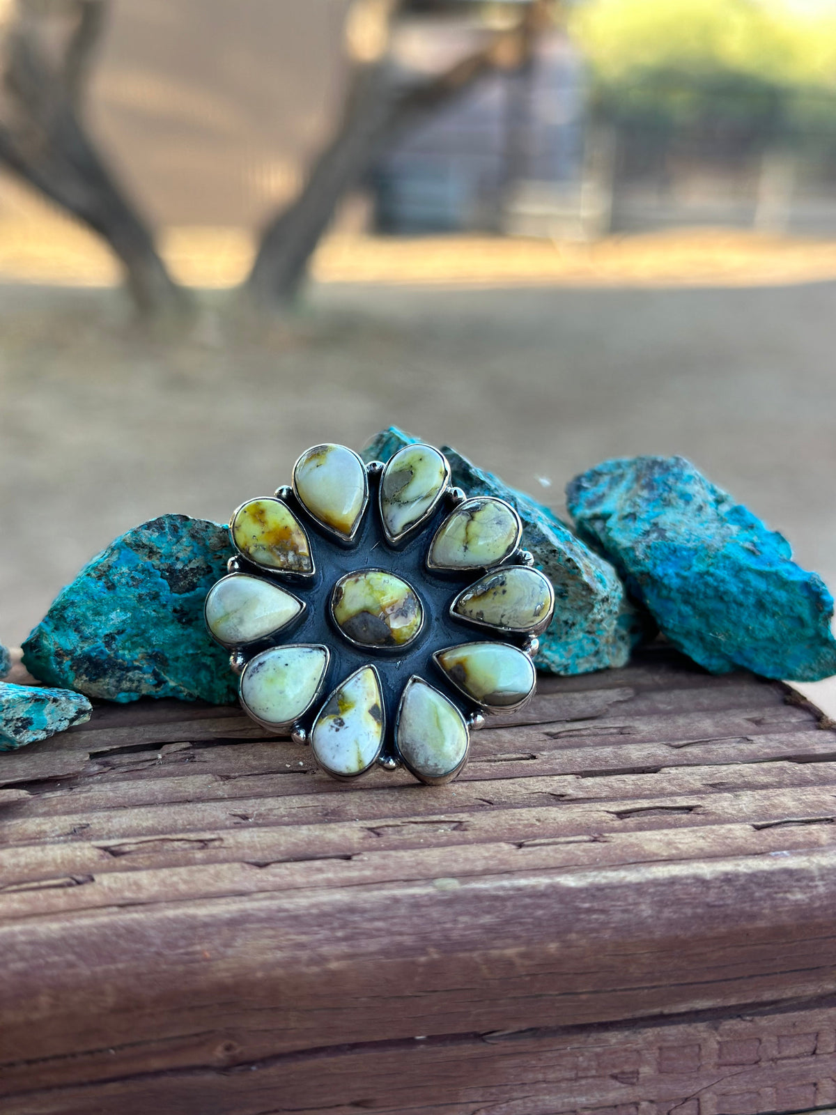 Nizhoni Palomino Turquoise & Sterling Silver Adjustable Ring