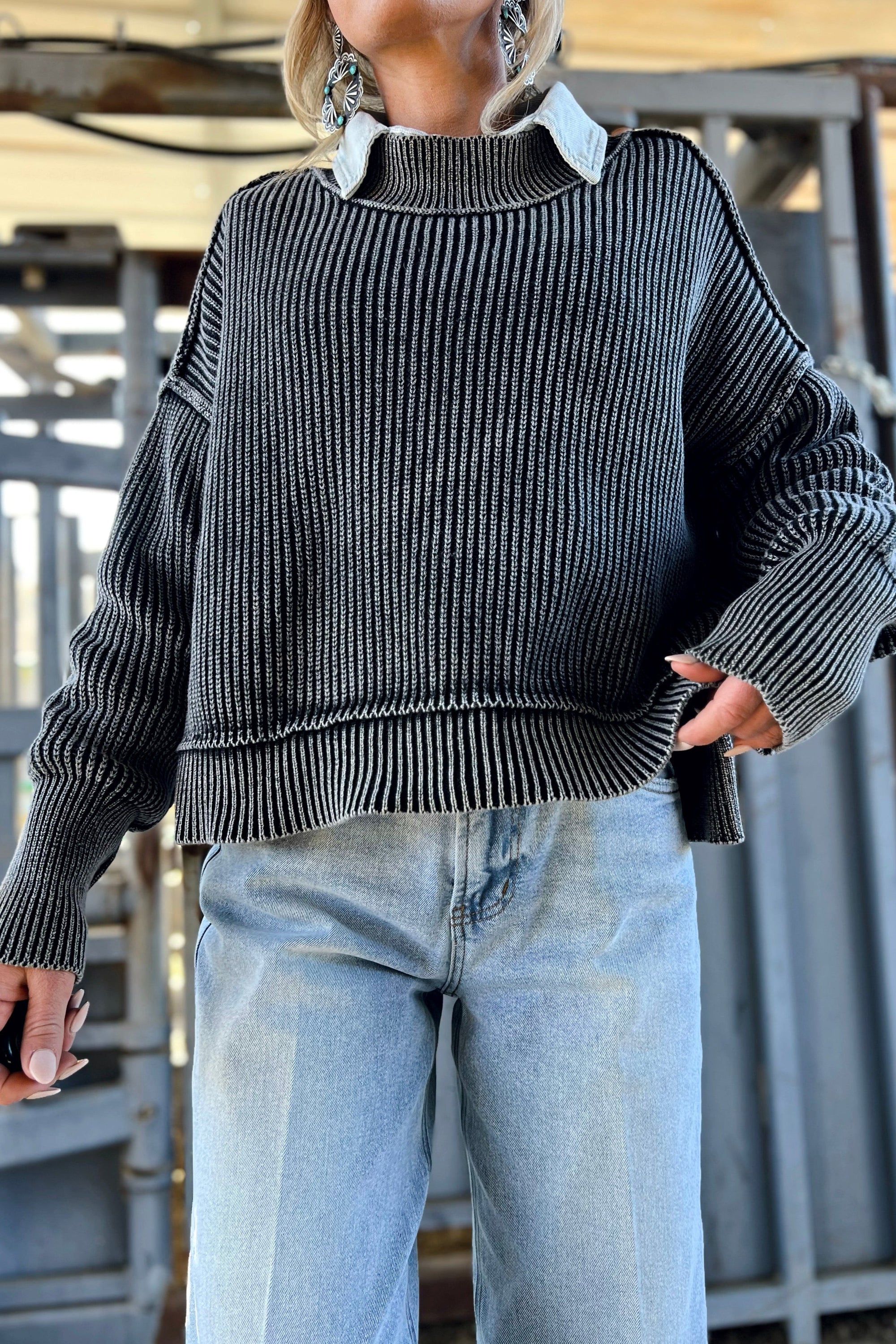 The Riana Oversized Cropped Sweater
