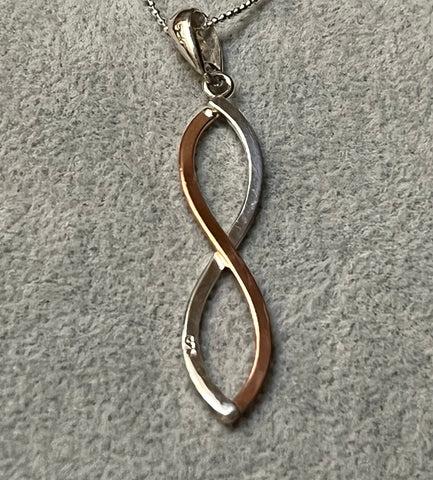 SILVER & COPPER INFINITY PENDANT