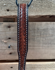 Black Flower Power Tooled Lariat & Leather Combo Halter