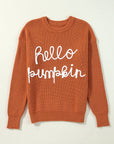 Hello Pumpkin Crewneck Sweater