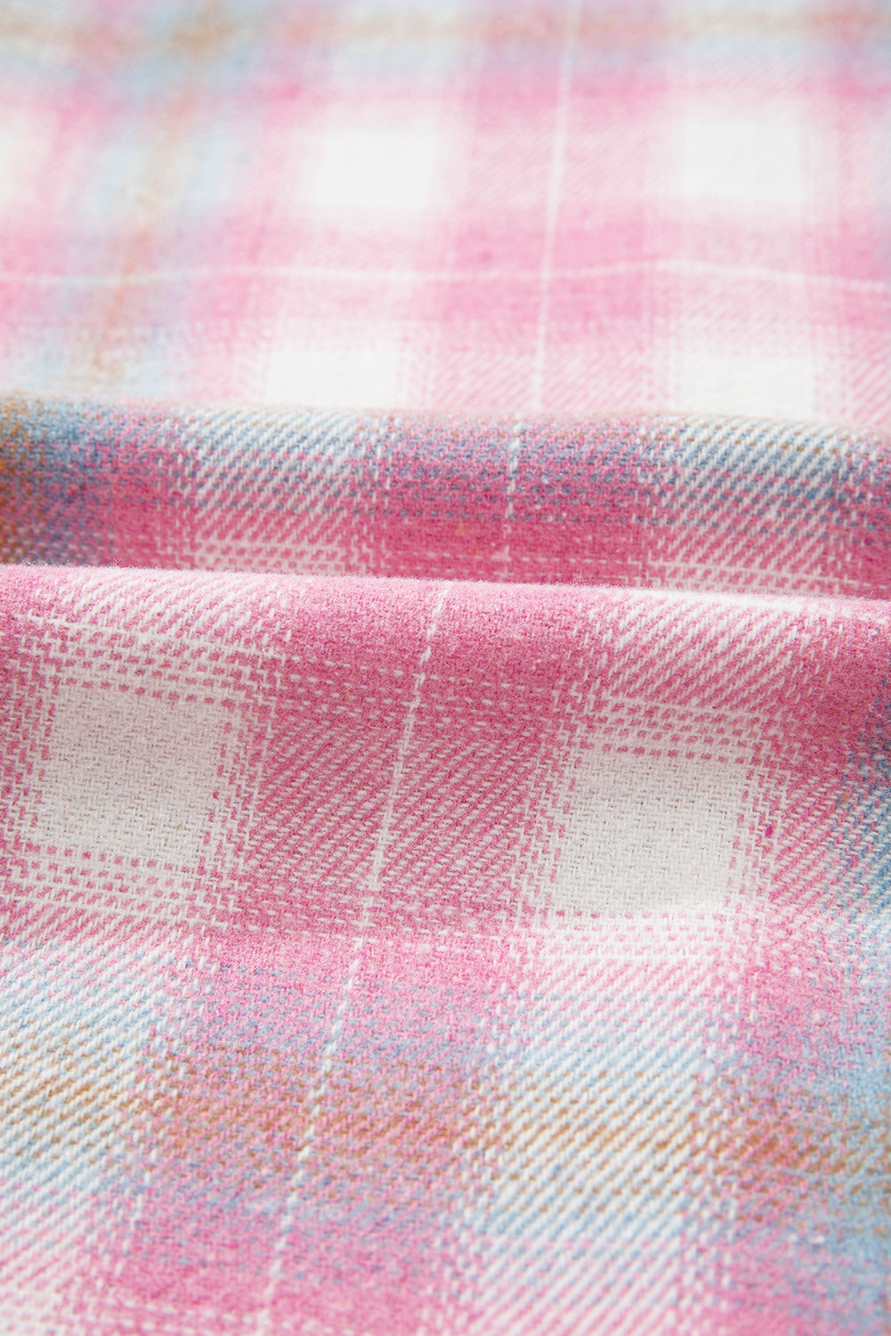 Plaid Corduroy Patchwork Flap Pocket Shacket