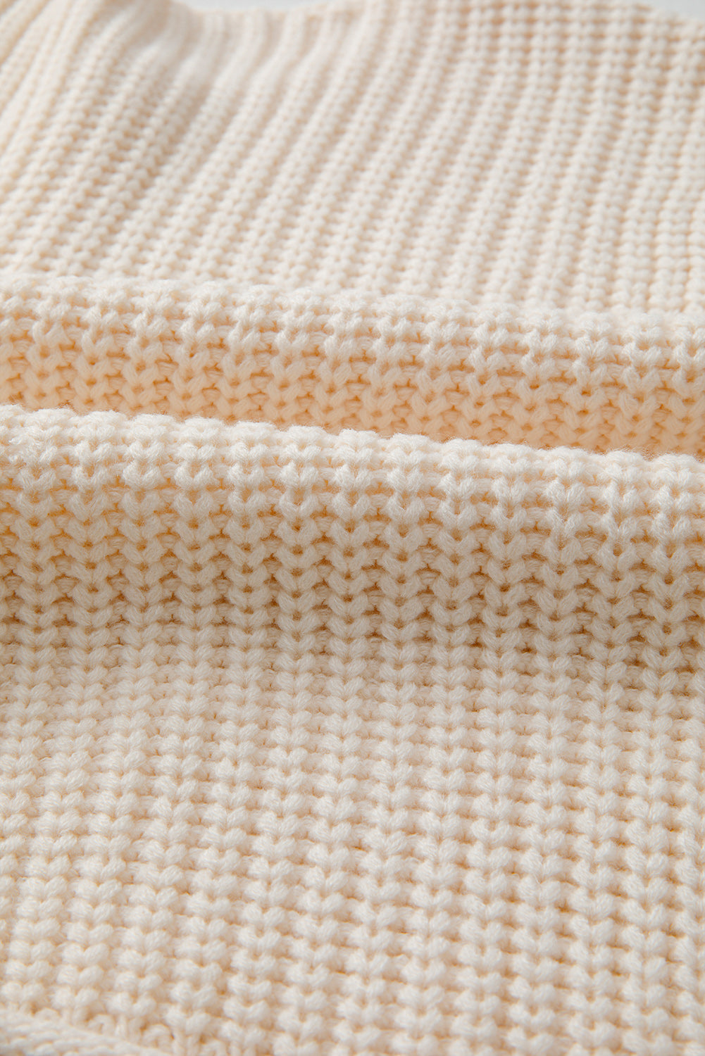 Solid Textured Buttoned Oversized Sweater Vest