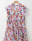 Lenora Ruffled Cap Sleeve Plus Size Mini Dress