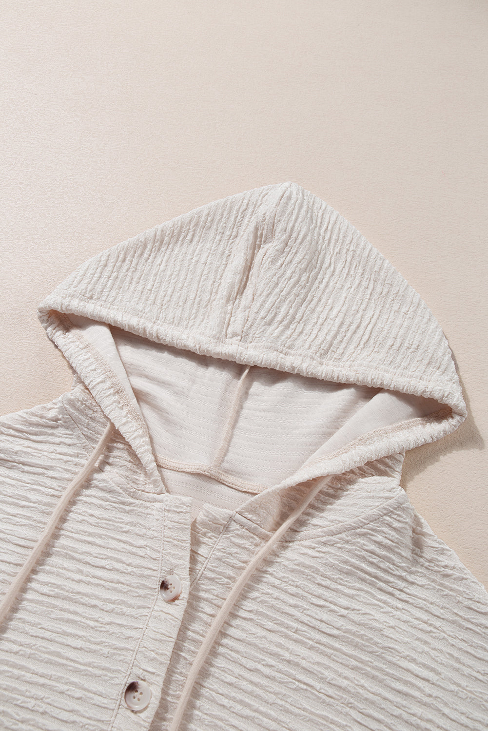 Madison Textured Drawstring Henley Hoodie
