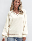 Sophia Textured Knit Pullover Top