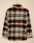 Plaid Pocketed Button Front Shacket