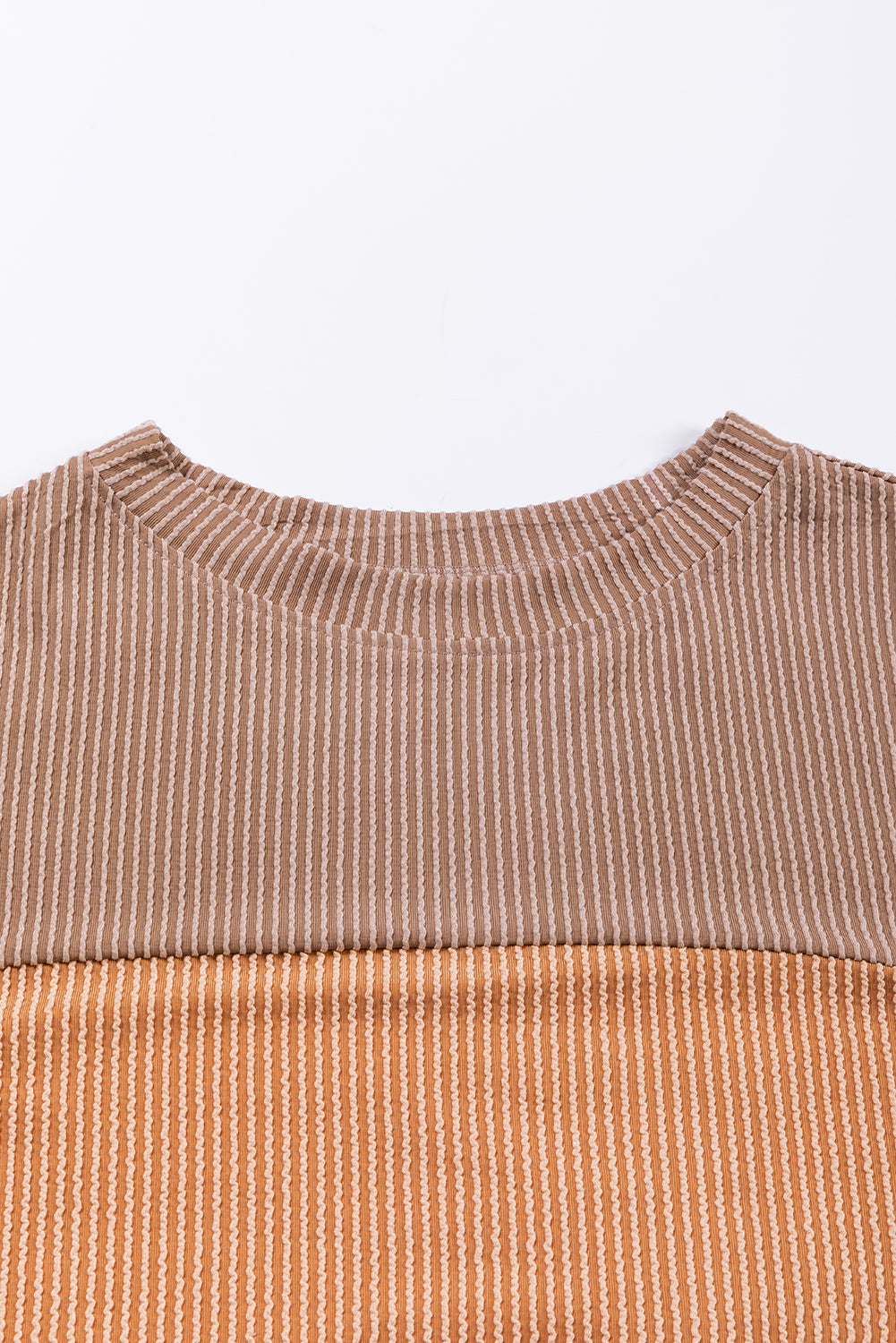 Colorblock Ribbed Long Sleeve Top