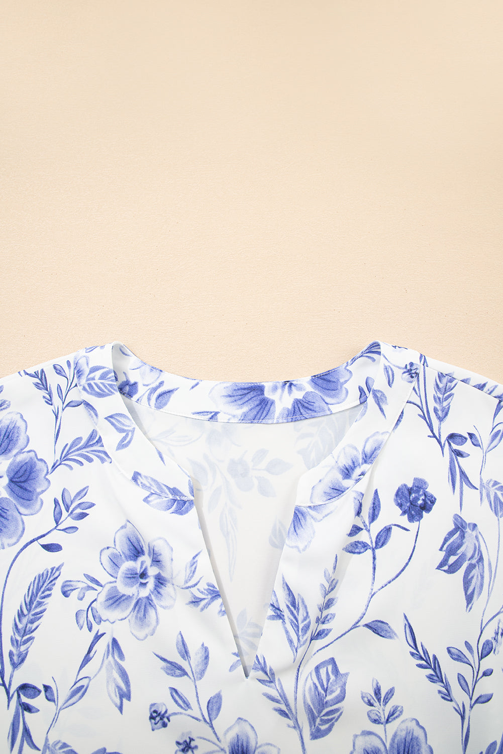 Floral Ric-Rac Short Sleeve Blouse