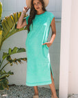 Eloise Mineral Wash Pocketed T-shirt Long Dress