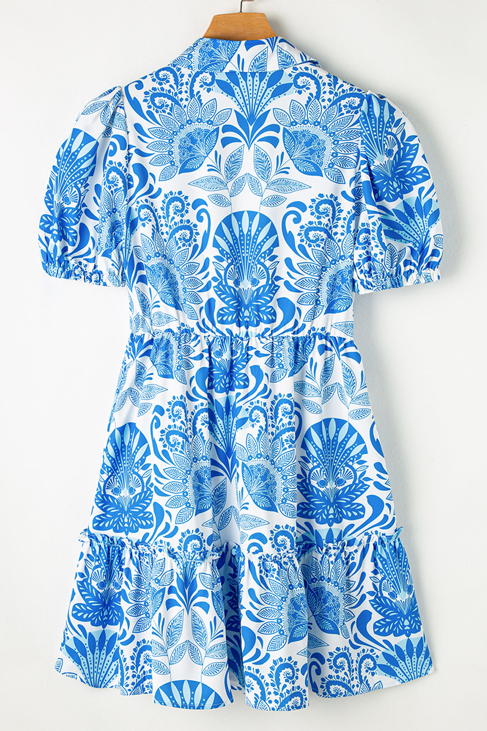 Lilly Floral Drawstring Waist Ruffled Dress