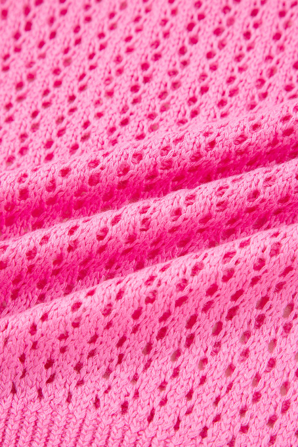 Valentine Bow Hollowed Knit Drop Shoulder Sweater