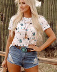 Zariah Western Short Sleeve Top