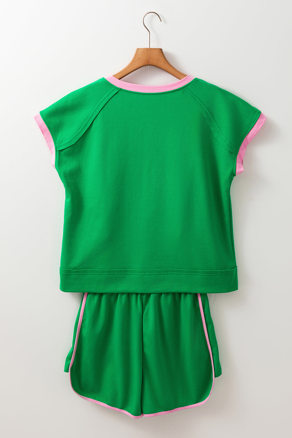 Araceli Two Tone Textured Tee and Shorts Set