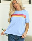 Priscilla Striped Patch Front Casual Top