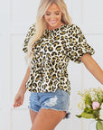 Catherine Bubble Sleeve Peplum Blouse