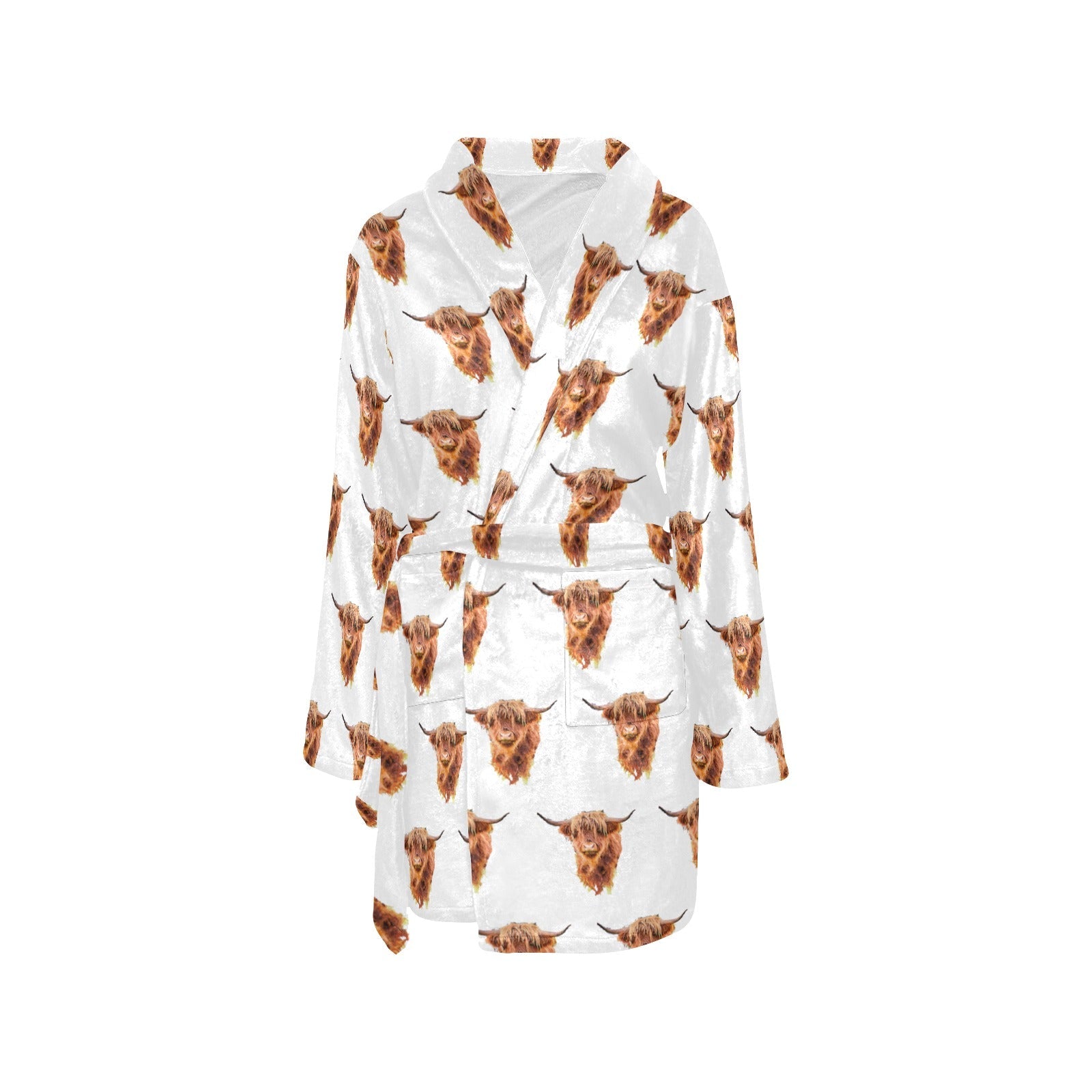 Highland Cow Women&#39;s Western Bath Robe