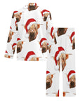 Highland Christmas Cow Men's Western Pajama Set