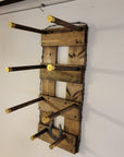 3 Cowboy Hat Rack Vertical | Cowboy Hat Holder | Rustic Western Hat Display | Handcrafted Wooden Organizer | Space-Saving Home Decor | Made in USA