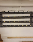 12 Cowboy Hat Rack | Cowboy Hat Holder |  Rustic Western Hat Display | Handcrafted Wooden Organizer | Space-Saving Home Decor | Made in USA