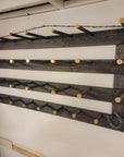 12 Cowboy Hat Rack | Cowboy Hat Holder |  Rustic Western Hat Display | Handcrafted Wooden Organizer | Space-Saving Home Decor | Made in USA