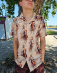 Grunge Cowboy Men's Western Camp Shirt