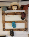 3 Cowboy Hat Rack | Cowboy Hat Holder | with 13 Gimmee Cap pegs | Rustic Western Hat Display | Handcrafted Wooden Organizer | Space-Saving Home Decor | Made in USA