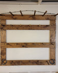 3 Cowboy Hat Rack | Cowboy Hat Holder | with 13 Gimmee Cap pegs | Rustic Western Hat Display | Handcrafted Wooden Organizer | Space-Saving Home Decor | Made in USA
