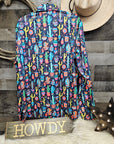 Crazy Cactus Lady Unisex Western Button Up Shirt