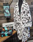 Sample Sale Cattle & Brands Women's Western Bath Robe size LARGE